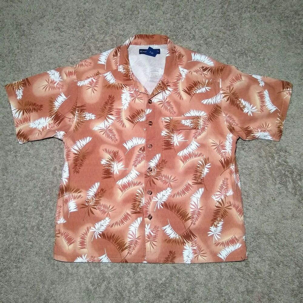EXOFFICIO Travel Vented Fish Hawaiian Shirt Men's Size L - EUC